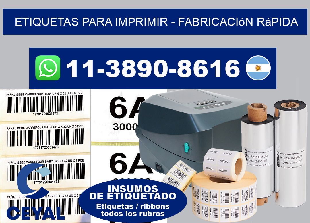 ETIQUETAS PARA IMPRIMIR – Fabricación rápida