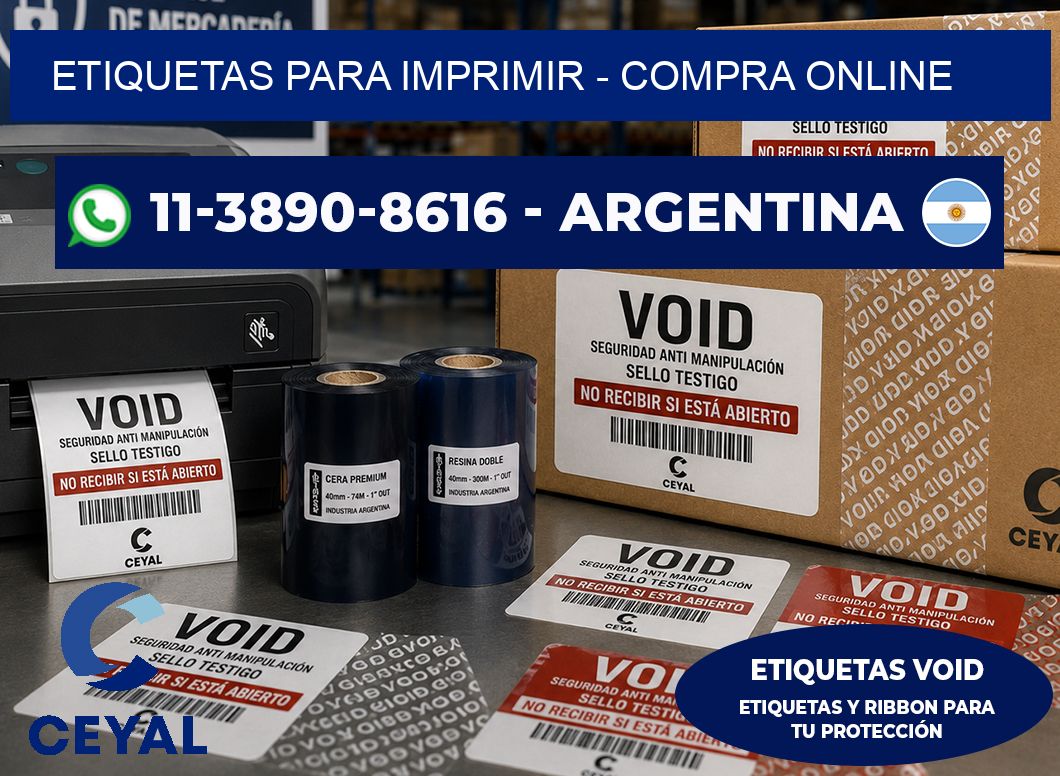 ETIQUETAS PARA IMPRIMIR - compra online