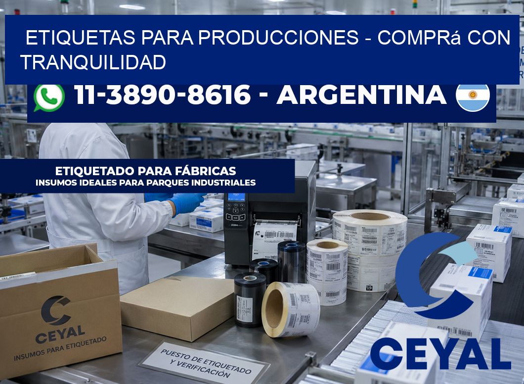 ETIQUETAS PARA PRODUCCIONES – Comprá con tranquilidad