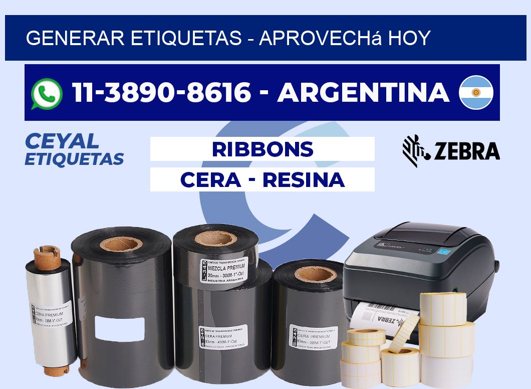 GENERAR ETIQUETAS - Aprovechá hoy