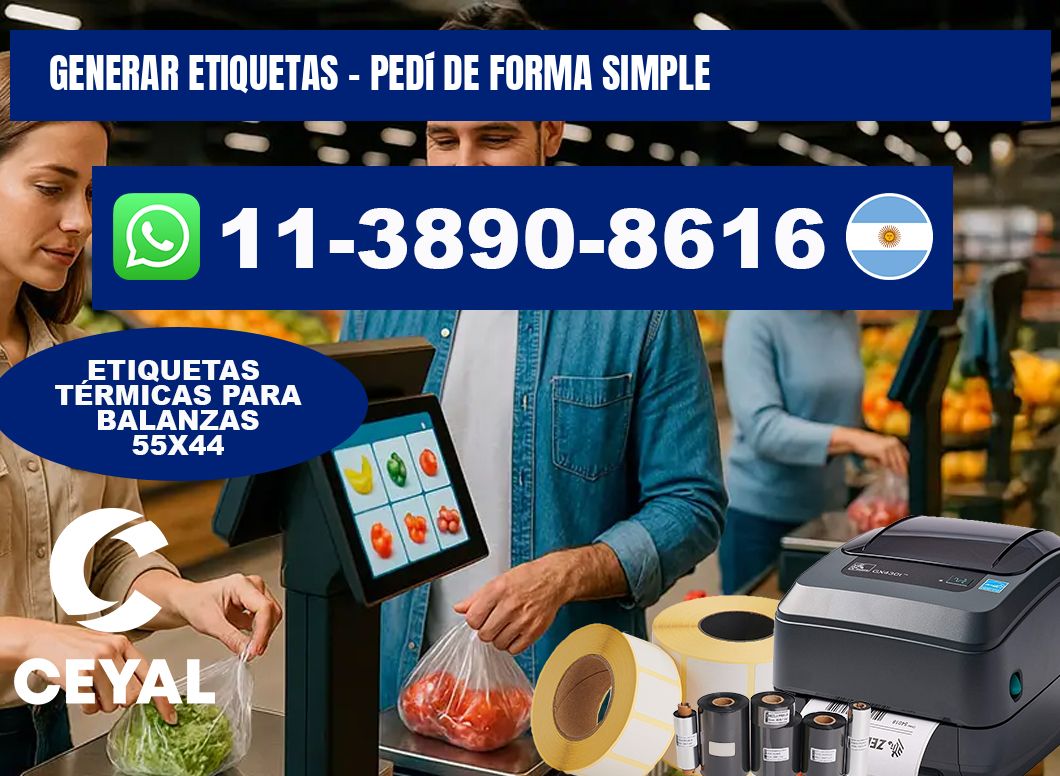 GENERAR ETIQUETAS - Pedí de forma simple