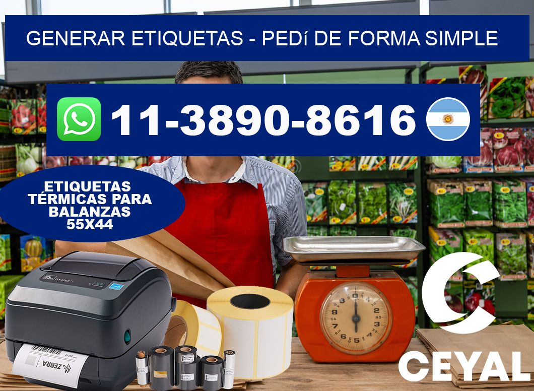 GENERAR ETIQUETAS - Pedí de forma simple