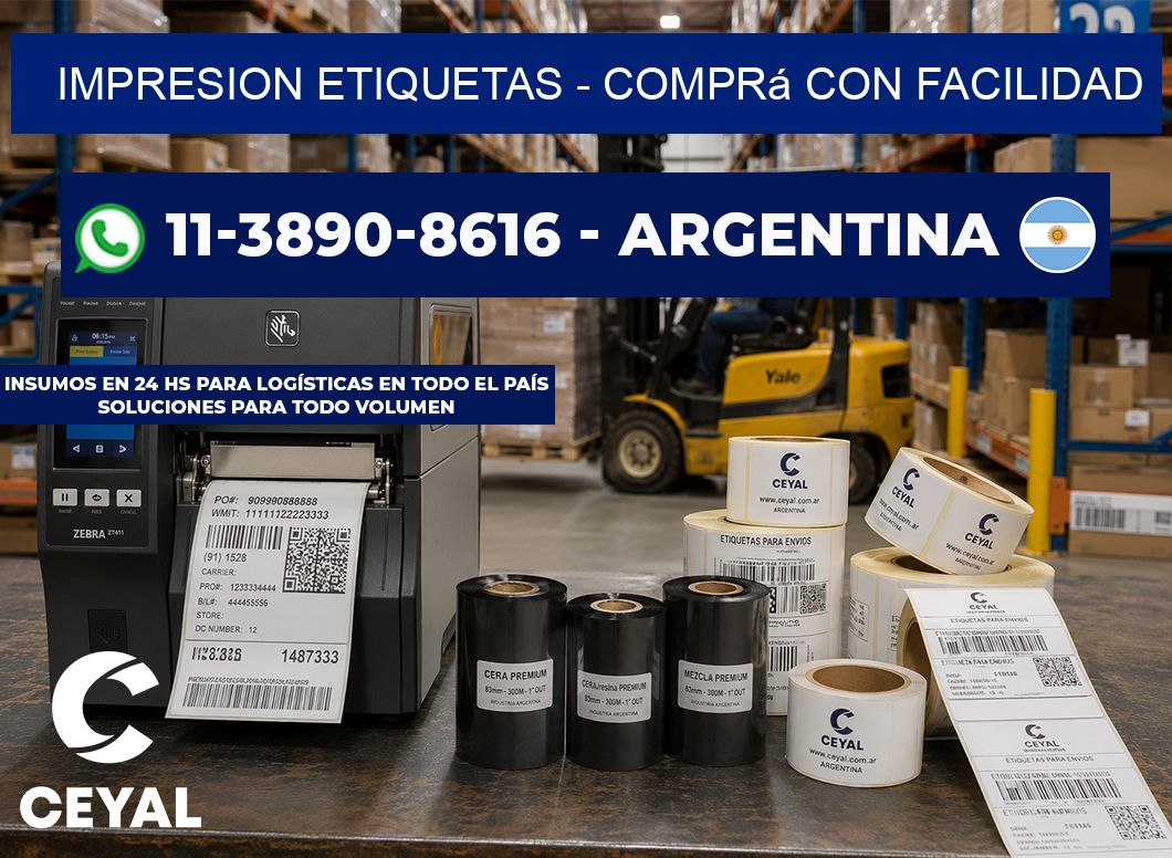 IMPRESION ETIQUETAS - Comprá con facilidad