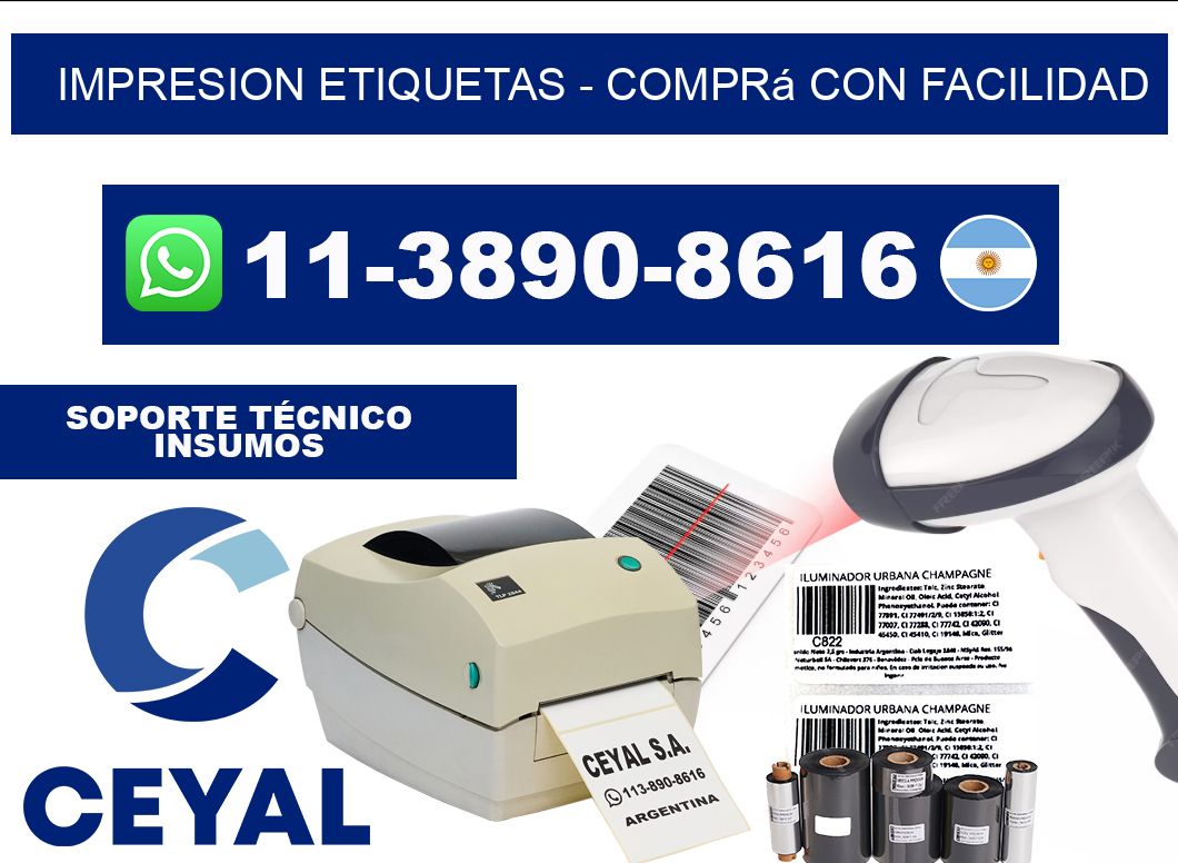 IMPRESION ETIQUETAS - Comprá con facilidad