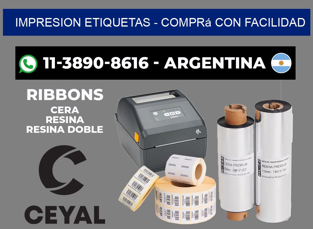IMPRESION ETIQUETAS - Comprá con facilidad