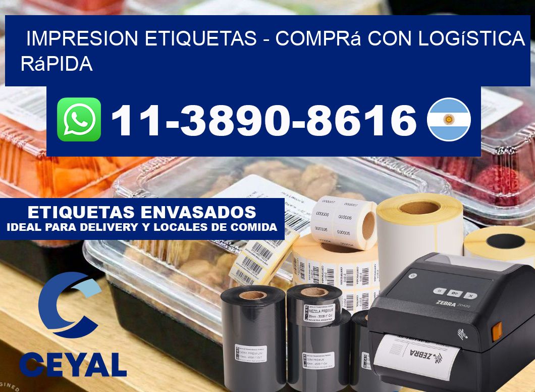 IMPRESION ETIQUETAS - Comprá con logística rápida