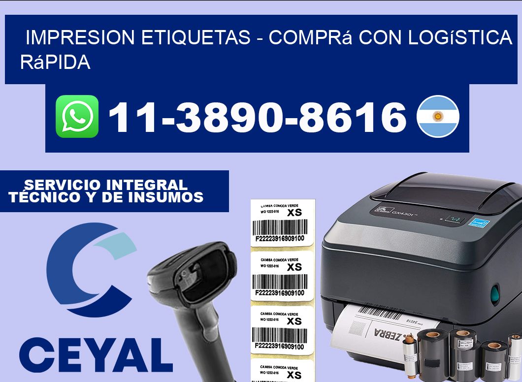 IMPRESION ETIQUETAS - Comprá con logística rápida