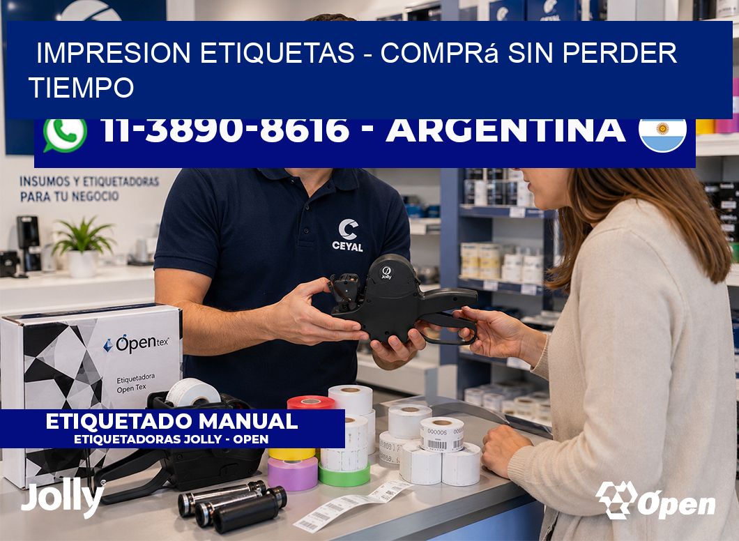 IMPRESION ETIQUETAS - Comprá sin perder tiempo
