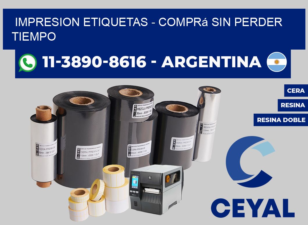 IMPRESION ETIQUETAS - Comprá sin perder tiempo