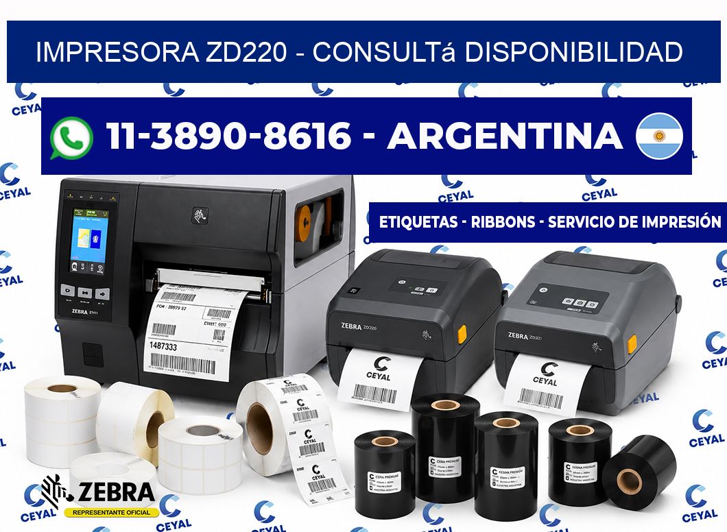 IMPRESORA ZD220 - Consultá disponibilidad