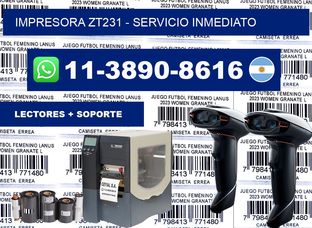 IMPRESORA ZT231 - Servicio inmediato