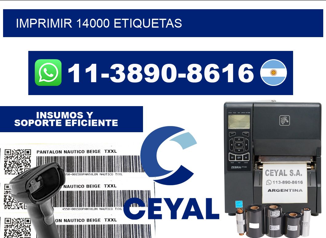 IMPRIMIR 14000 ETIQUETAS