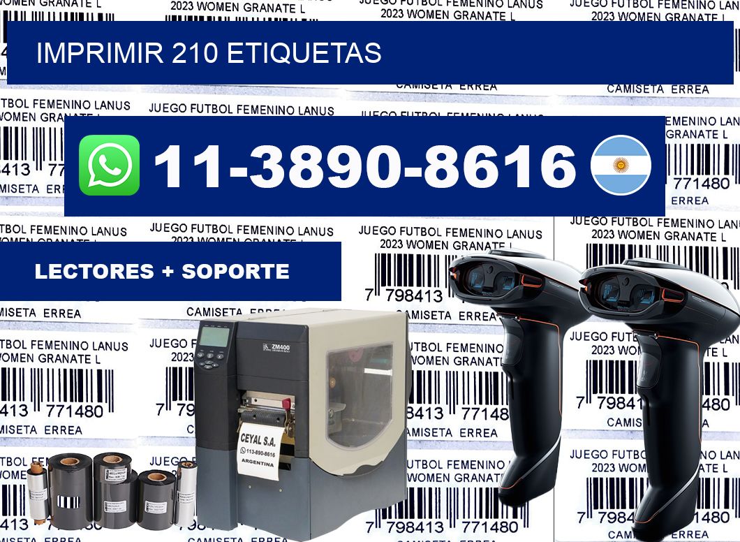 IMPRIMIR 210 ETIQUETAS