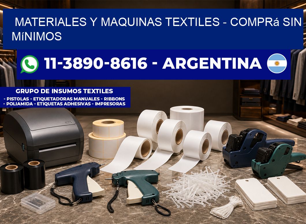 MATERIALES Y MAQUINAS TEXTILES - Comprá sin mínimos