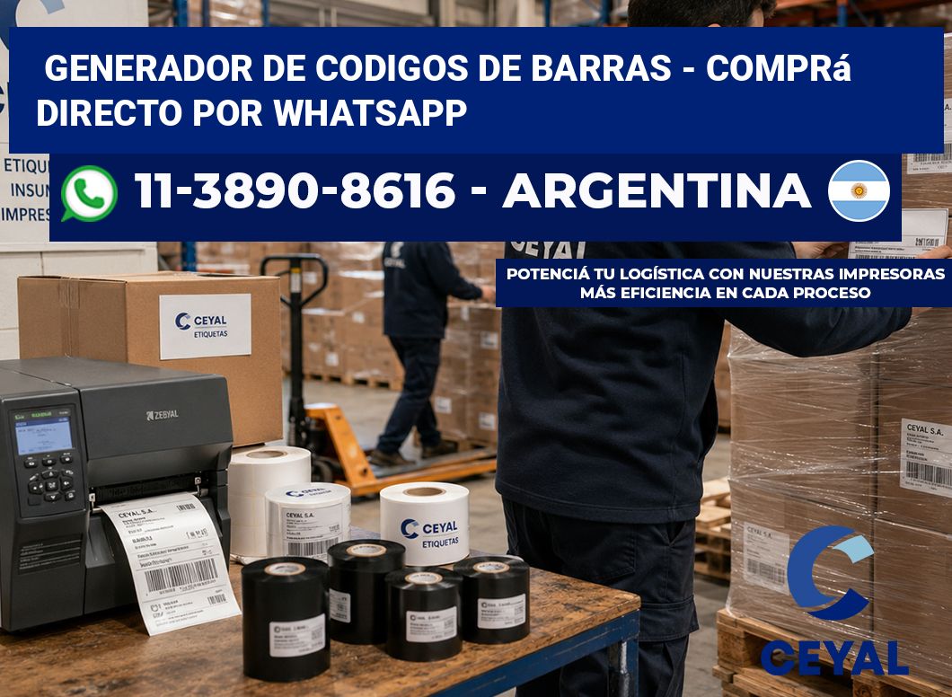generador de codigos de barras - Comprá directo por WhatsApp