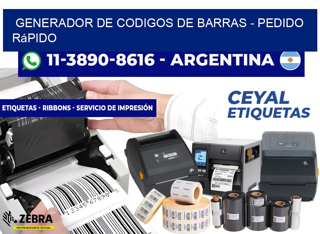 generador de codigos de barras - Pedido rápido