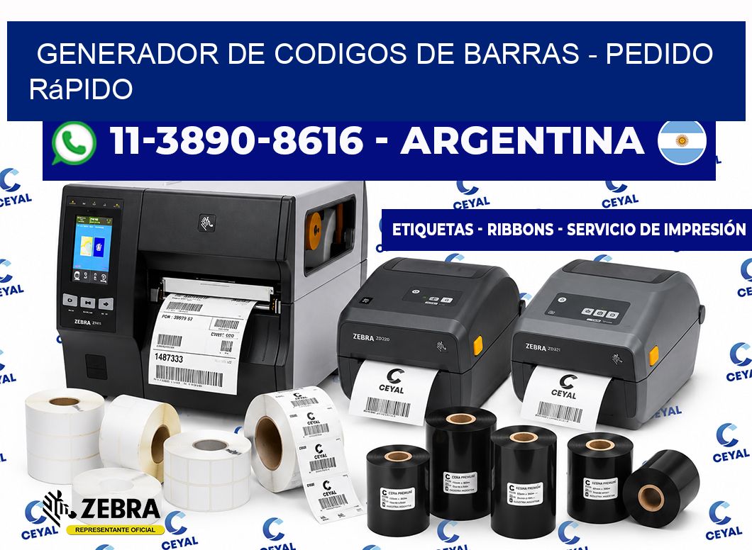 generador de codigos de barras - Pedido rápido