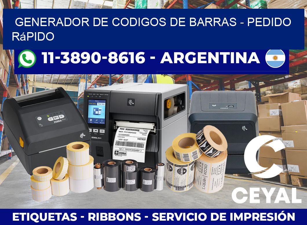 generador de codigos de barras – Pedido rápido