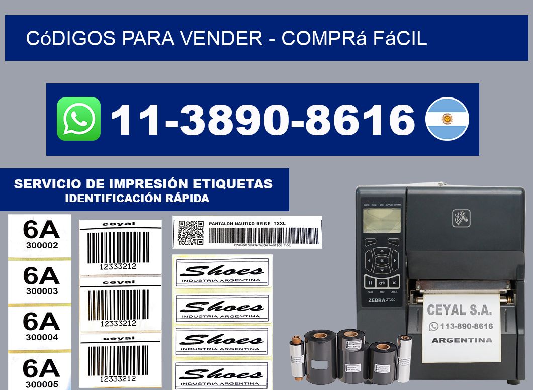 Códigos para vender - Comprá fácil