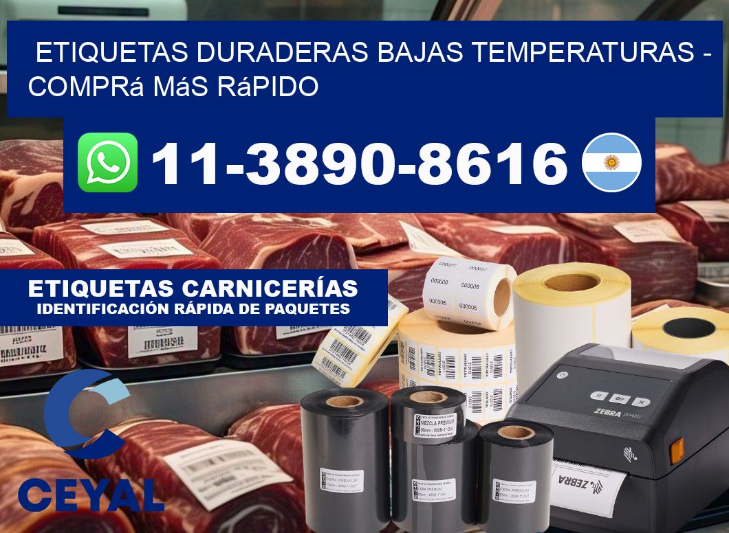 ETIQUETAS DURADERAS BAJAS TEMPERATURAS - Comprá más rápido