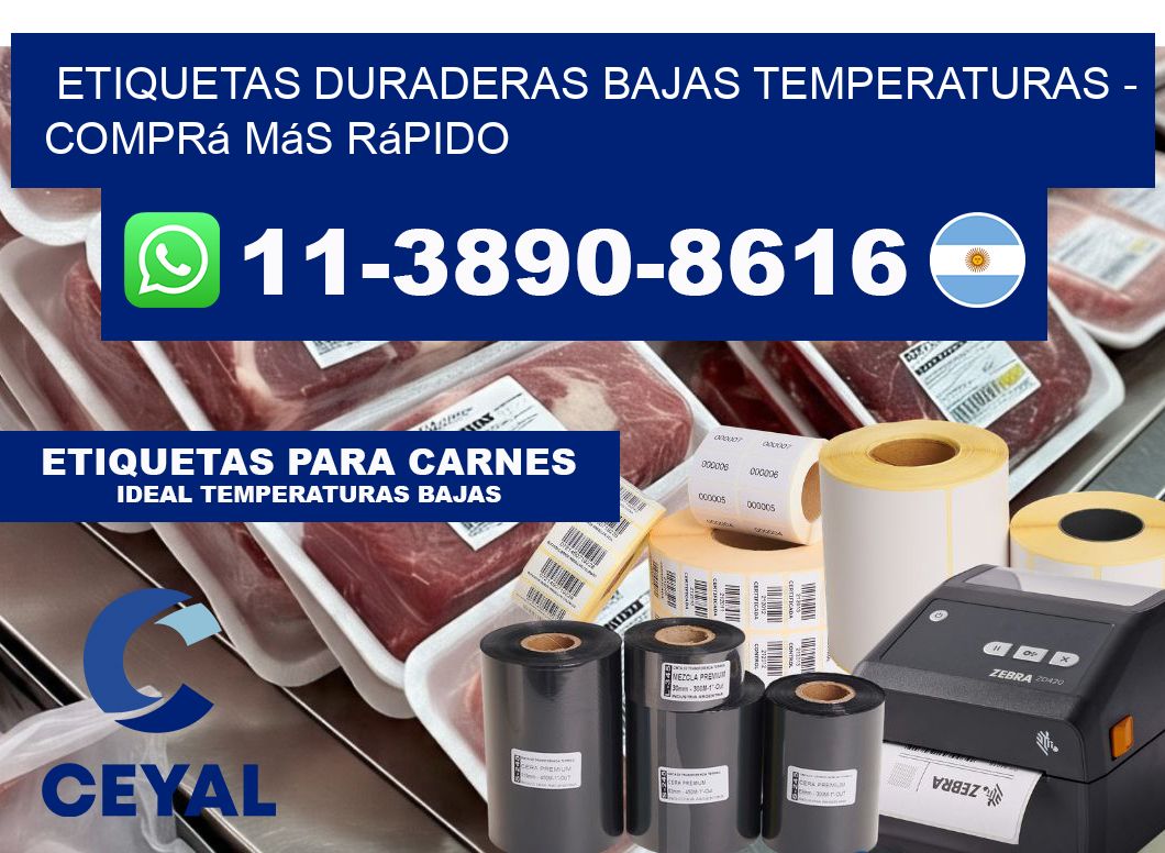 ETIQUETAS DURADERAS BAJAS TEMPERATURAS - Comprá más rápido