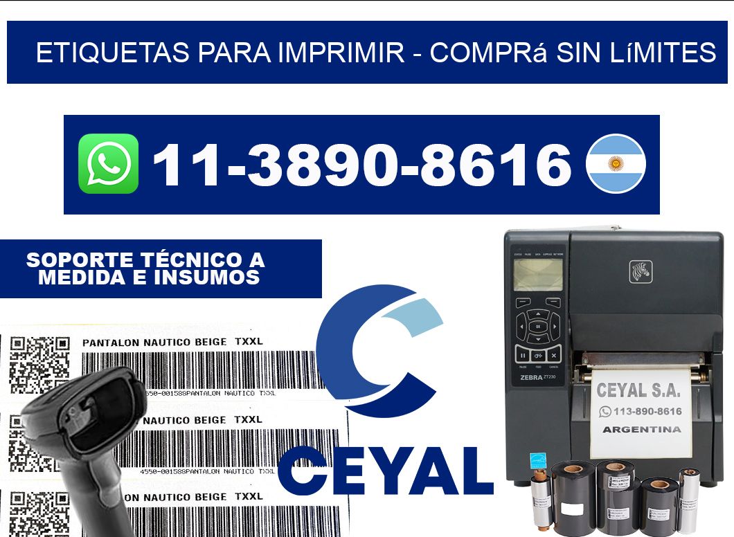 ETIQUETAS PARA IMPRIMIR - Comprá sin límites