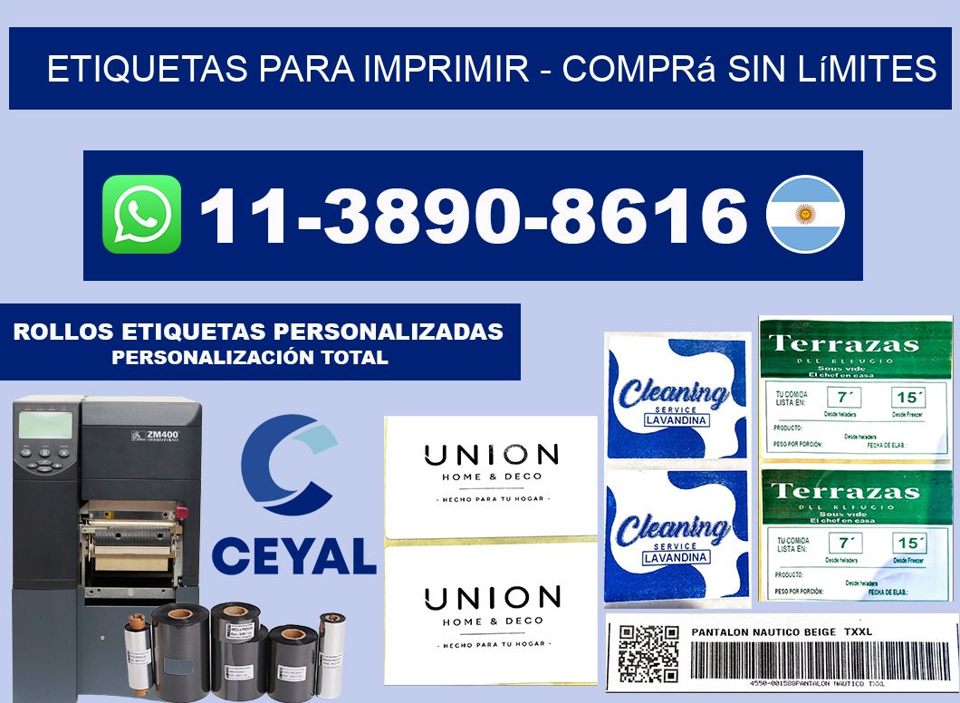 ETIQUETAS PARA IMPRIMIR - Comprá sin límites