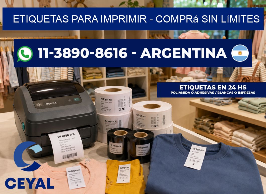 ETIQUETAS PARA IMPRIMIR – Comprá sin límites