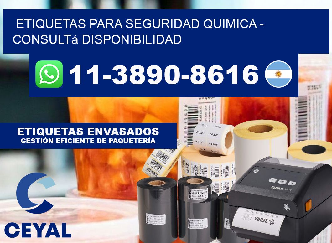 ETIQUETAS PARA SEGURIDAD QUIMICA - Consultá disponibilidad