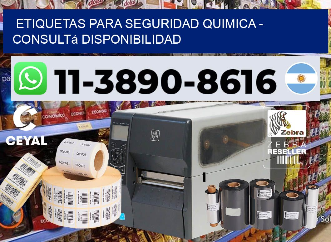 ETIQUETAS PARA SEGURIDAD QUIMICA - Consultá disponibilidad