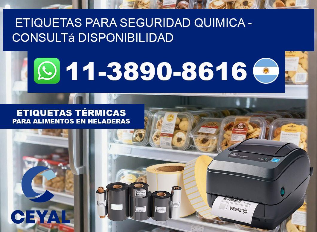 ETIQUETAS PARA SEGURIDAD QUIMICA – Consultá disponibilidad