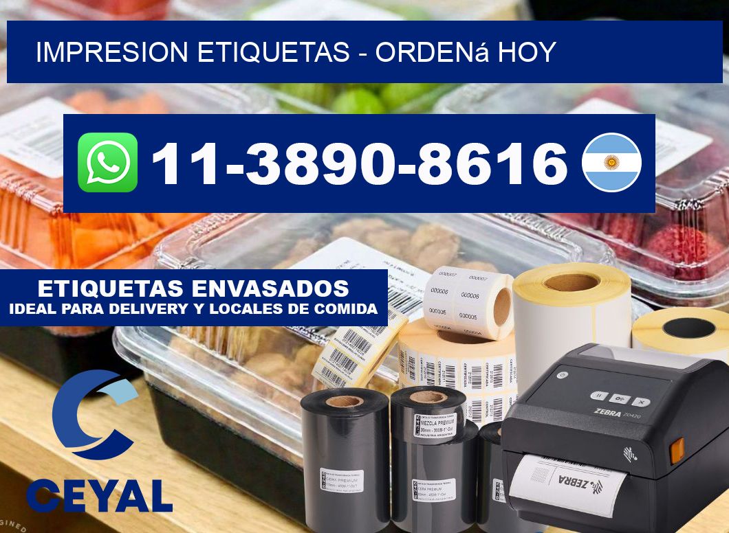IMPRESION ETIQUETAS - Ordená hoy