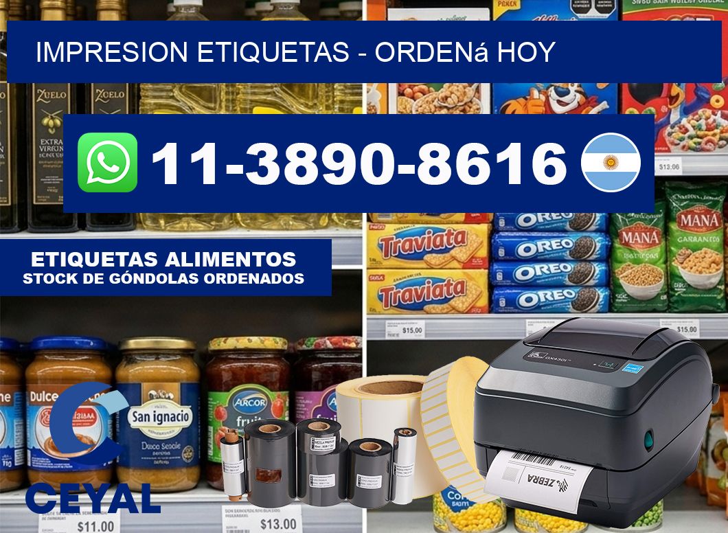 IMPRESION ETIQUETAS - Ordená hoy