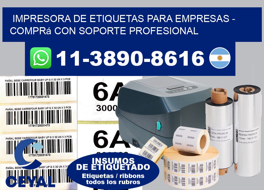 IMPRESORA DE ETIQUETAS PARA EMPRESAS - Comprá con soporte profesional