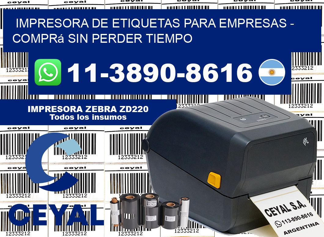 IMPRESORA DE ETIQUETAS PARA EMPRESAS - Comprá sin perder tiempo