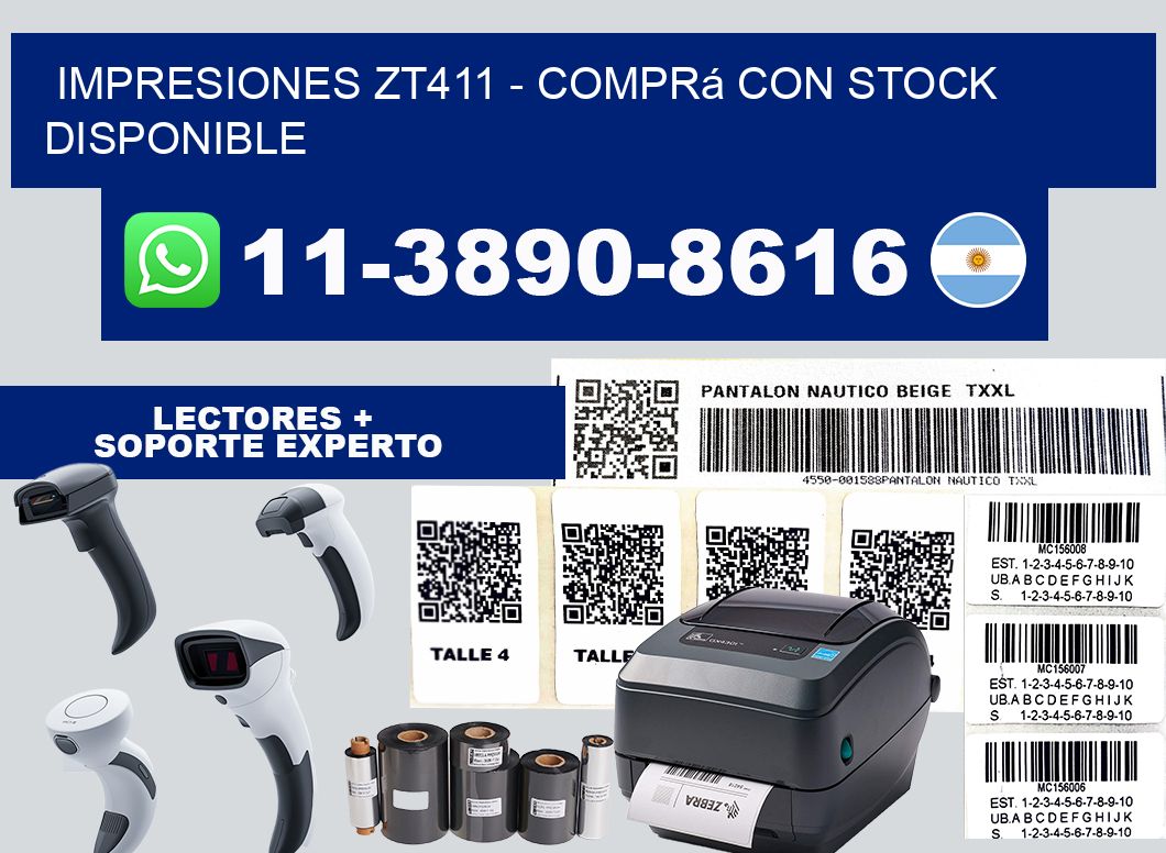 Impresiones ZT411 - Comprá con stock disponible