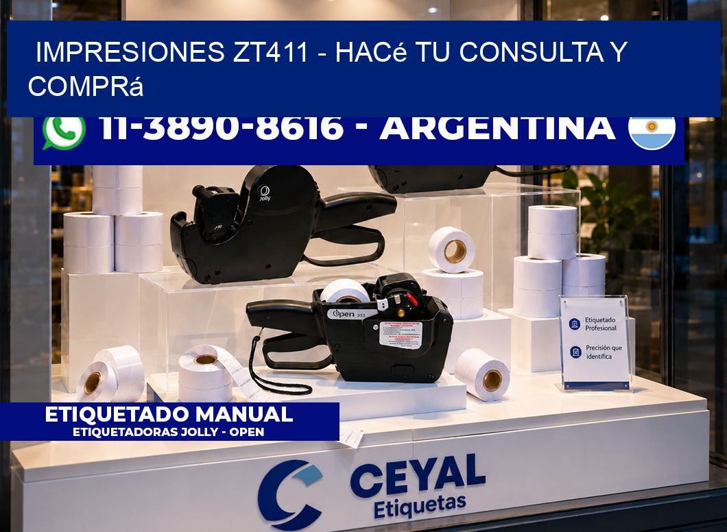 Impresiones ZT411 - Hacé tu consulta y comprá