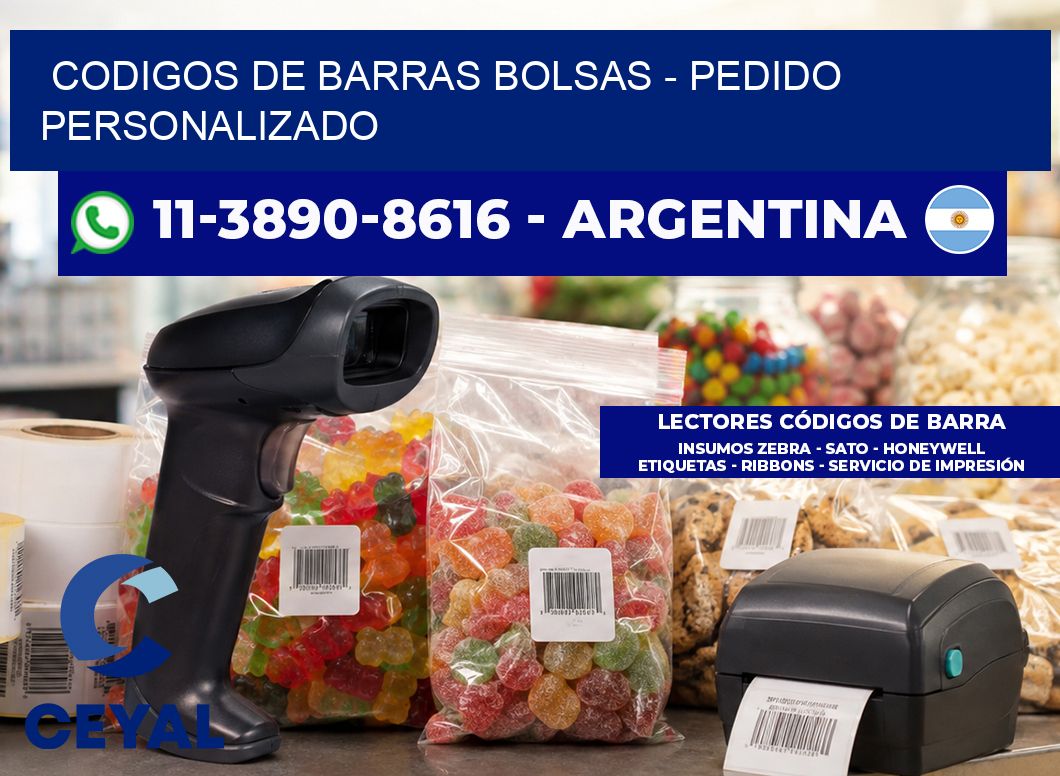 codigos de barras bolsas - Pedido personalizado