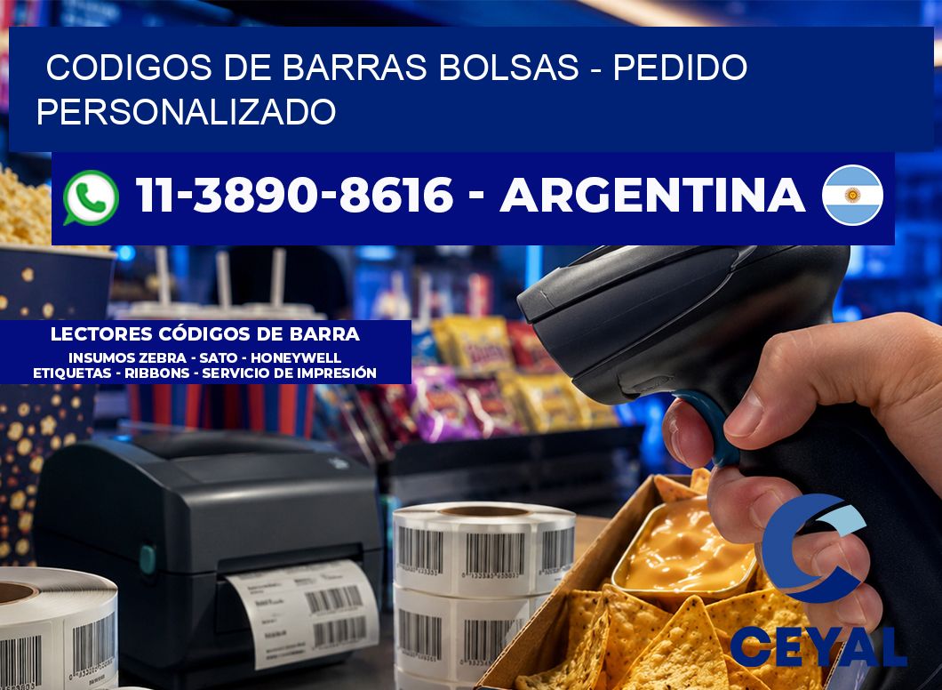 codigos de barras bolsas - Pedido personalizado