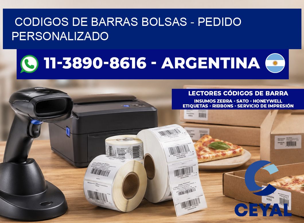 codigos de barras bolsas - Pedido personalizado