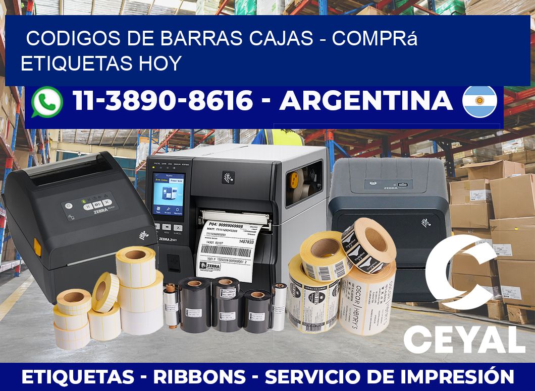 codigos de barras cajas - Comprá etiquetas hoy