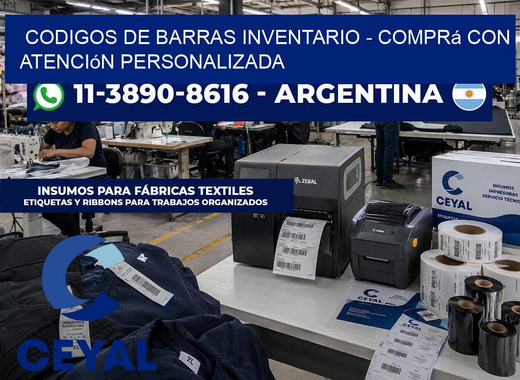 codigos de barras inventario - Comprá con atención personalizada