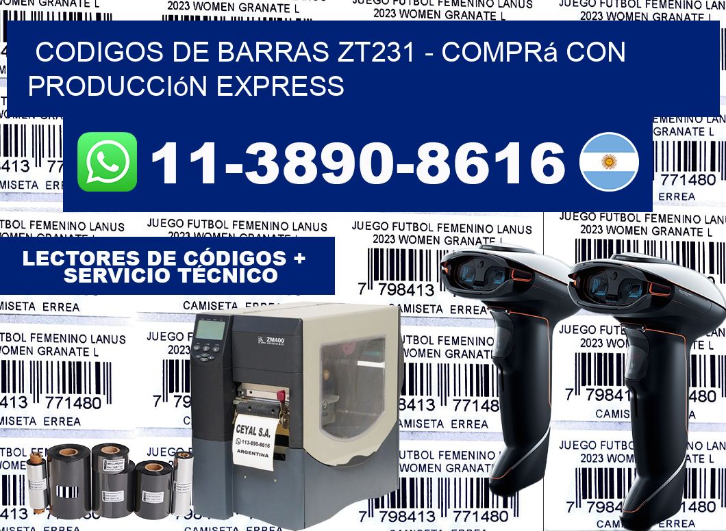 codigos de barras zt231 - Comprá con producción express
