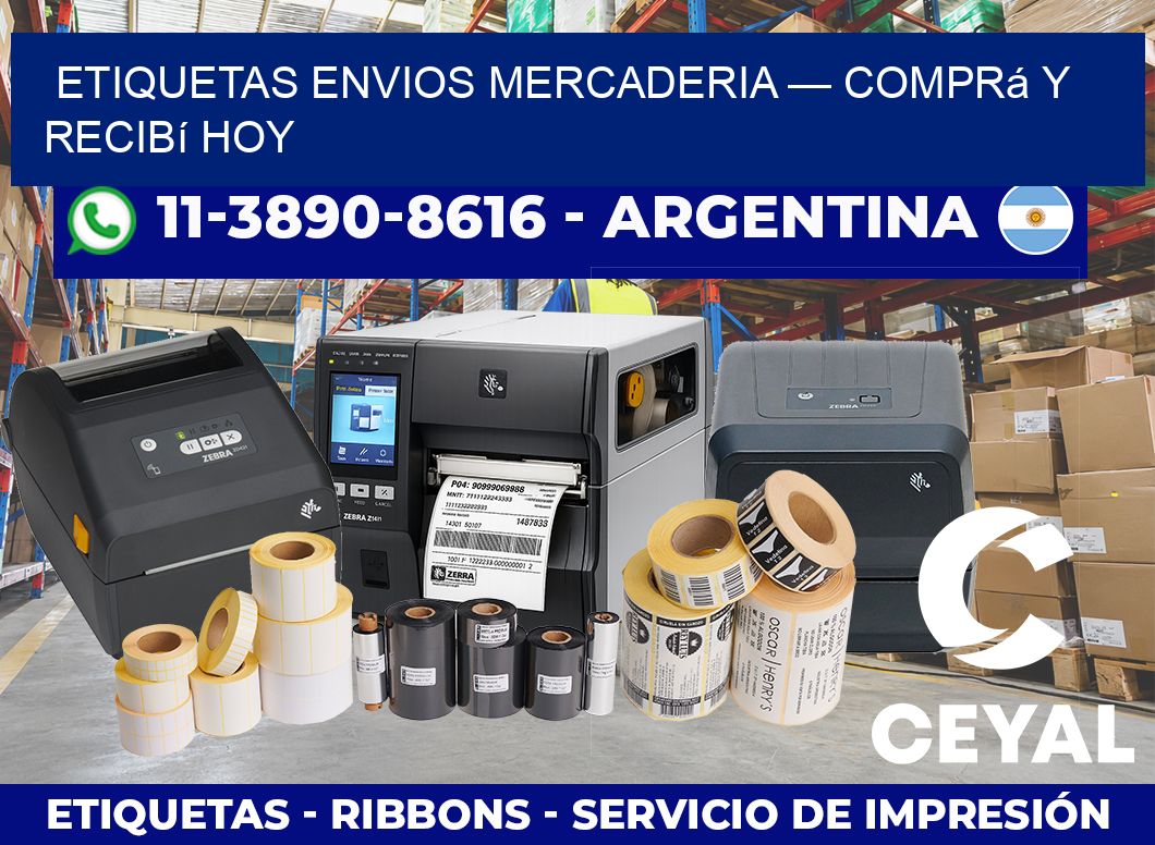 etiquetas envios mercaderia — Comprá y recibí hoy